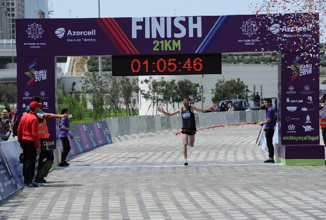 Ukraynalı İqor Olefirenko “Bakı Marafonu 2018”in qalibi olub