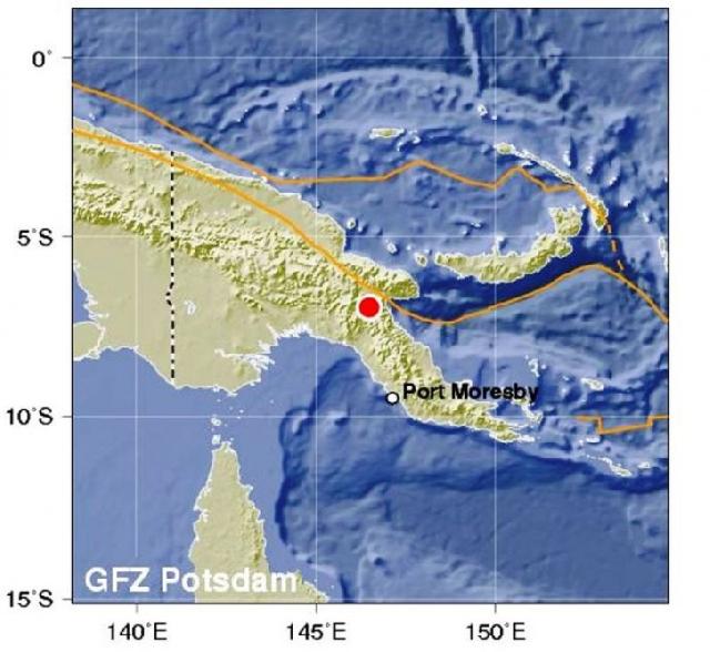 Papua Yeni Qvineyada 7,2 bal gücündə zəlzələ olub