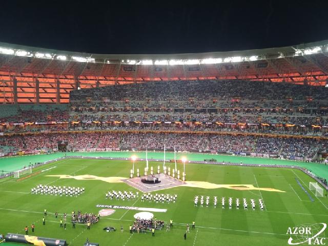 Bakı Olimpiya Stadionunda UEFA Avropa Liqasının finalı matçının açılış mərasimi keçirilib