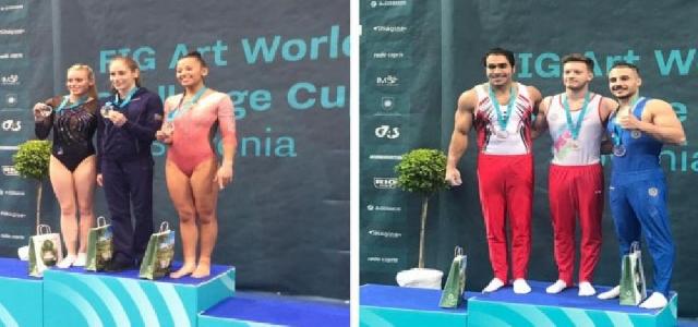 İki gimnastımız Dünya Kubokunda qızıl medal qazanıb