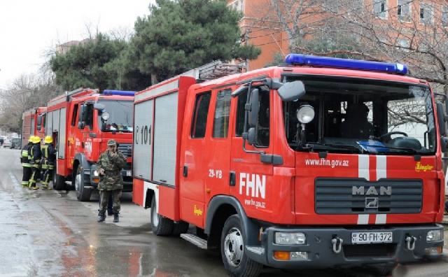 Sabunçuda yataqxanada baş verən yanğın söndürülüb