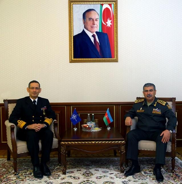 Zakir Həsənov NATO-nun kontr-admiralı ilə görüşdü