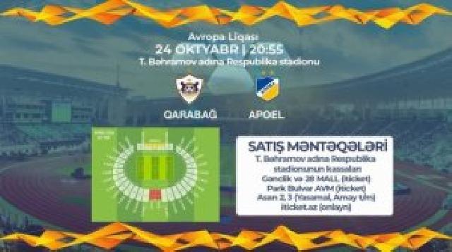 "Qarabağ" - APOEL oyununun biletlərisabahdan satışa çıxarılır
