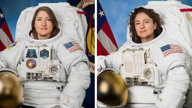 Tarixdə ilk dəfə iki qadın astronavt açıq kosmosa çıxıb