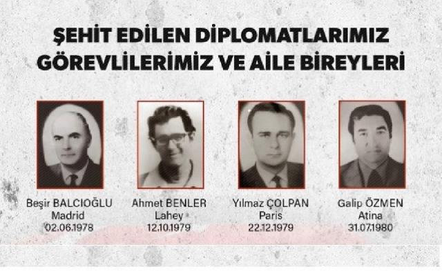 Erməni terror təşkilatları 1970-ci ildən indiyədək 31 türk diplomatını qətlə yetiriblər