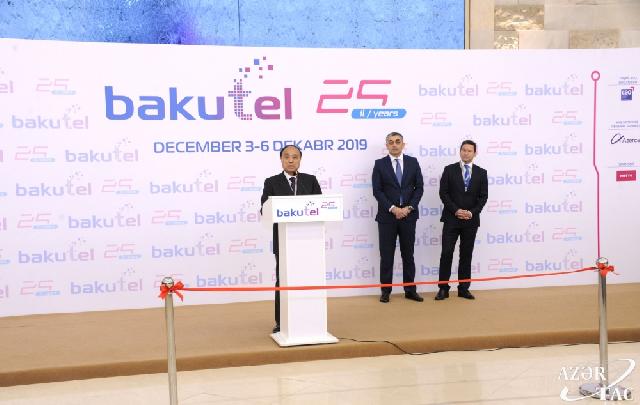 Bakıda öz işinə başlayan "Bakutel 2019” sərgisində 23 ölkədən 238 şirkət iştirak edir