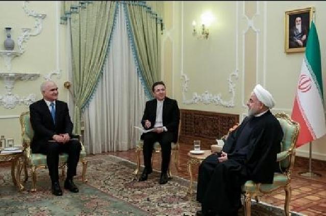 Şahin Mustafayev İranın prezidenti Həsən Ruhani ilə görüşüb