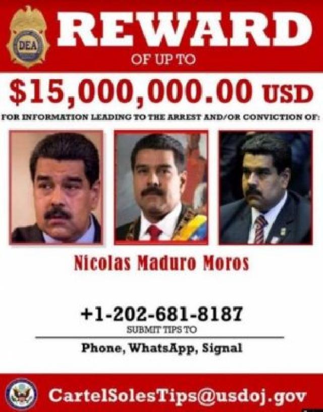 ABŞ Maduronun həbsi üçün 15 milyon dollar mükafat ayırıb