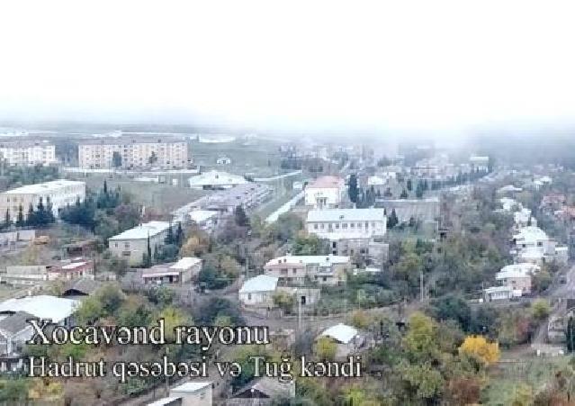 Hadrut qəsəbəsi və Tuğ kəndinin havadan videogörüntüsü yayıldı