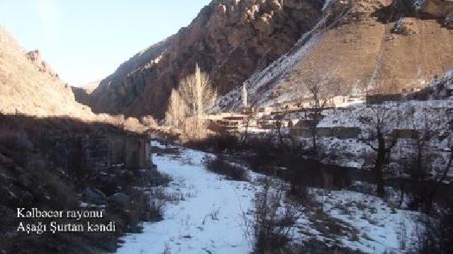 MN Kəlbəcər rayonunun Aşağı Şurtan kəndinin videogörüntülərini paylaşıb