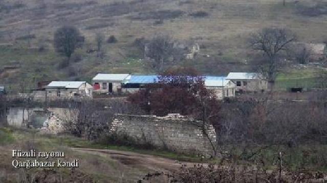 Füzuli rayonunun işğaldan azad edilmiş Qarğabazar kəndi-VİDEO
