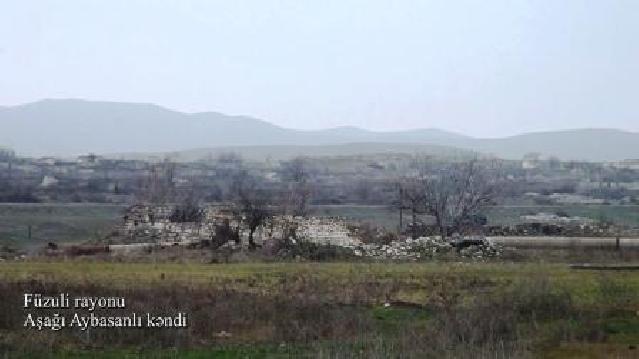 Füzuli rayonunun Aşağı Aybasanlı kəndindən videogörüntüləri yayıldı