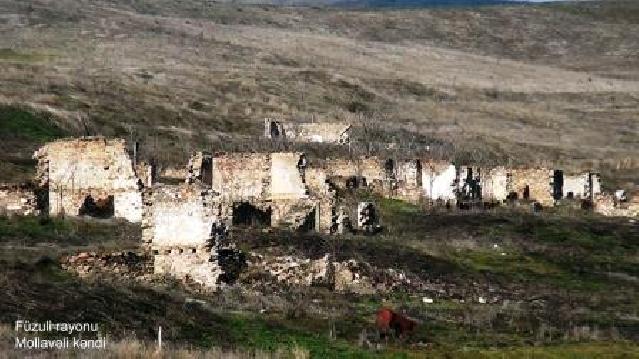 Müdafiə Nazirliyi Füzuli rayonunun Mollavəli kəndinin görüntülərini yaydı