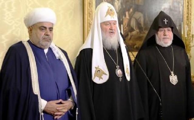 Şeyxülislam Allahşükür Paşazadə Moskvada Patriarx Kirill və erməni katolikosu II Qareginlə görüşəcək