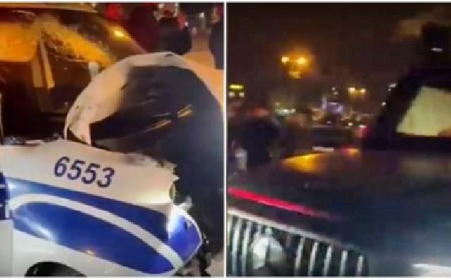 Ağ Şəhərdə “Gelandewagen” PPX maşını ilə toqquşdu-bir polis yaralandı