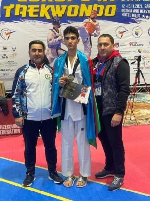 Gənc taekvondoçumuz Avropa çempionatında bürünc medal qazandı