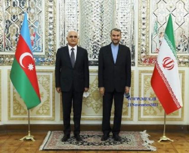Şahin Mustafayev Tehranda İranın xarici işlər naziri ilə görüşüb