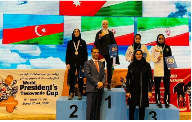 Daha bir qadın taekvondoçumuz İranda medal qazandı