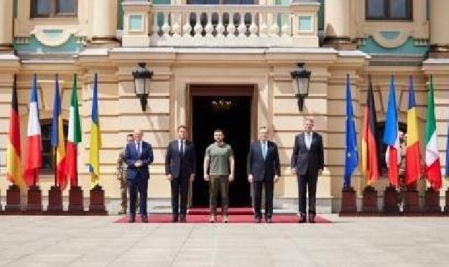 Ukrayna prezidenti Avropa liderləri ilə görüşüb