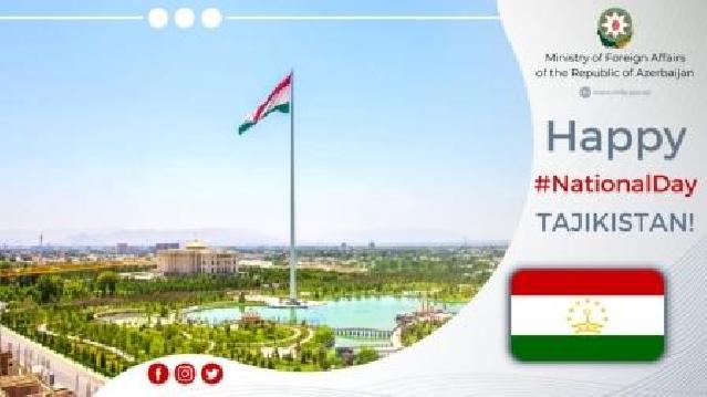 XİN Tacikistanın Milli Gününü təbrik edib
