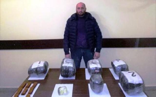 İrandan Azərbaycana 10 kq narkotika keçirmək istədi-yaxalandı