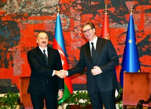 Azərbaycan prezidentinin şərəfinə Serbiya prezidenti tərəfindən rəsmi lanç verilib
