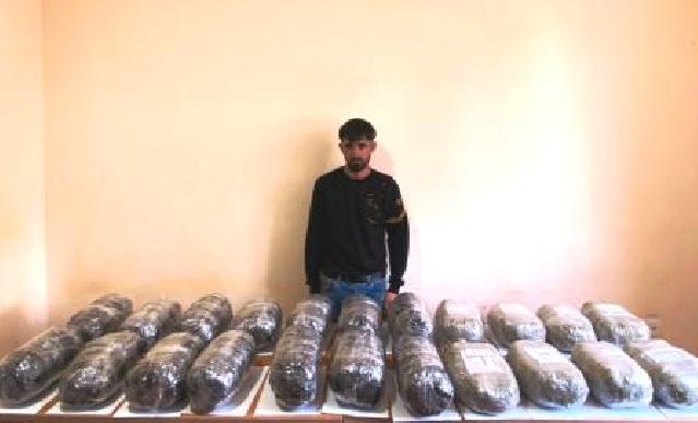 İrandan Azərbaycana 24 kq  narkotika keçirmək istədi