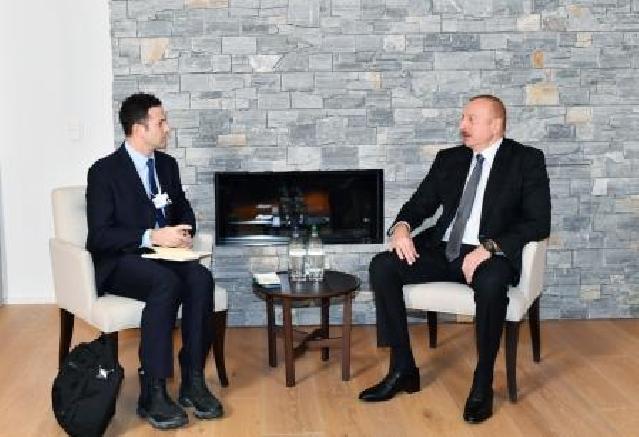 İlham Əliyev Davosda “The Goldman Sachs Group Inc.”in prezidenti ilə görüşüb