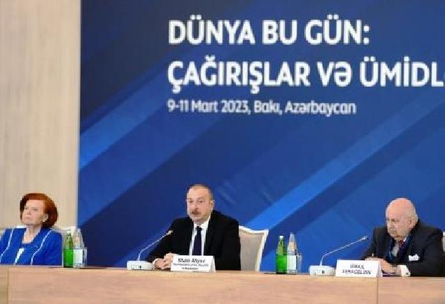 Prezident İlham Əliyev X Qlobal Bakı Forumunda çıxış edib