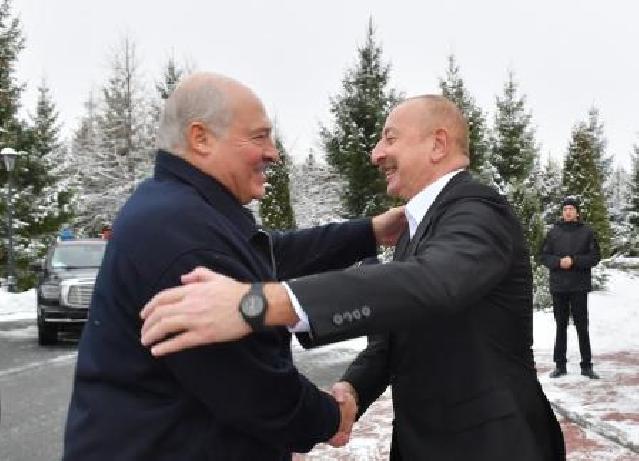 Sankt-Peterburqda İlham Əliyev-Aleksandr Lukaşenko görüşü olub