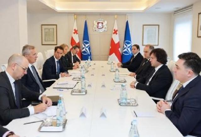NATO-nun baş katibi ilə Gürcüstanın baş naziri ilə görüşüb