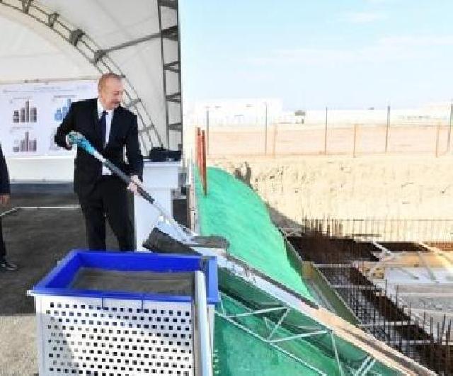 Ağdam şəhərində “İmarət” stadionunun təməli qoyulub