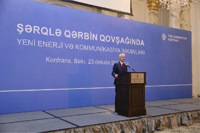 Bakıda “Şərqlə Qərbin qovşağında yeni enerji və kommunikasiya imkanları” mövzusunda konfrans keçirilib