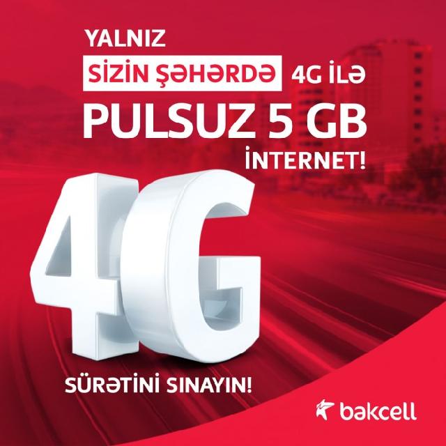 Azərbaycanın daha 12 bölgəsinin sakinlərinə “Bakcell”dən PULSUZ 4G internet