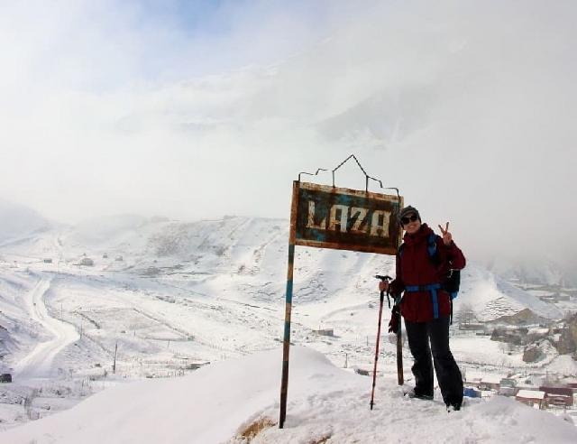 Qusarın Ləzə kəndinə 28 santimetr qar yağıb