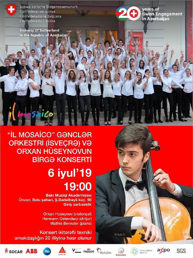 İsveçrə-Azərbaycan ikitərəfli texniki əməkdaşlığının 20 illiyi konsert proqlamlarıı ilə qeyd ediləcək