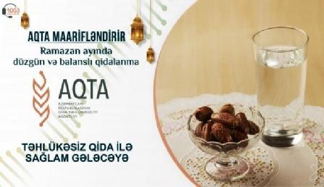 Ramazanda düzgün və balanslı qidalanma