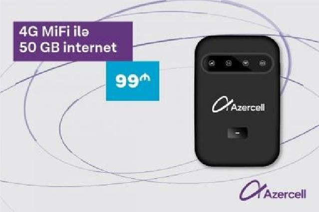 “Azercell”dən “4G MiFi” ilə daha sürətli internet bağlantısı