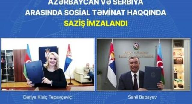 Sosial təminata dair Azərbaycan-Serbiya sazişi imzalanıb