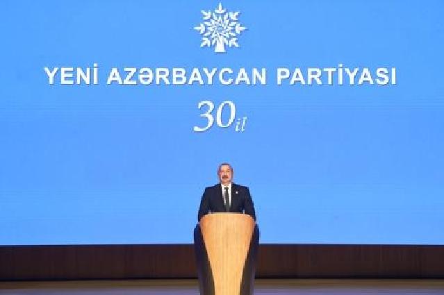 İlham Əliyev YAP-ın 30 illik yubiley tədbirində iştirak edir