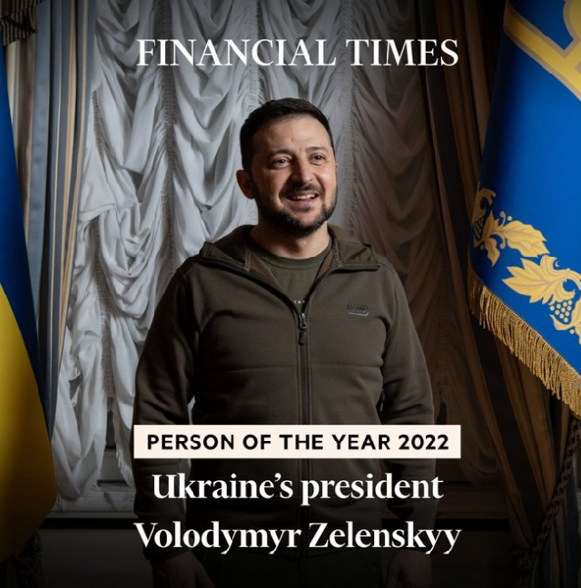 Ukrayna prezidenti Volodimir Zelenski “İlin adamı” elan edilib