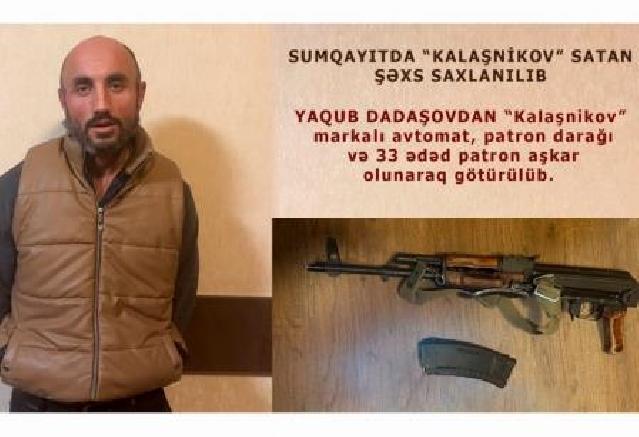 Sumqayıtda “Kalaşnikov” satan şəxs saxlanılıb