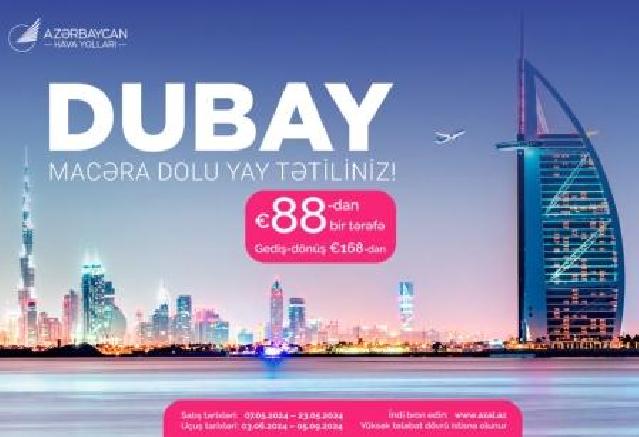 AZAL Bakı-Dubay aviareysinə xüsusi təkliflər edir