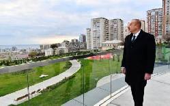 İlham Əliyev Bakıda Mərkəzi Parkın üçüncü hissəsinin açılışında iştirak edib